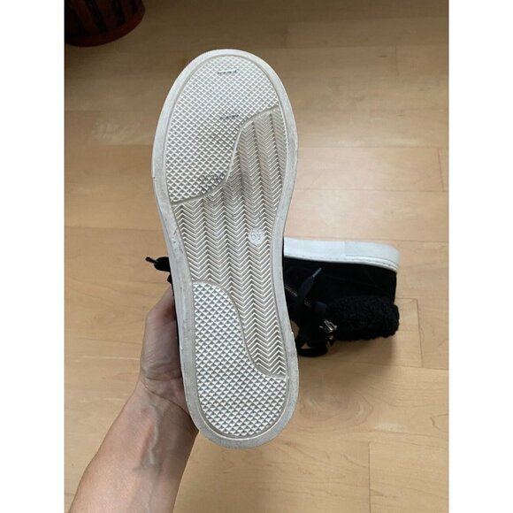 STEVE Madden Womens Size 6.5 "Kameo" Black Suede Sneakers Faux Fur - Picture 4 of 7